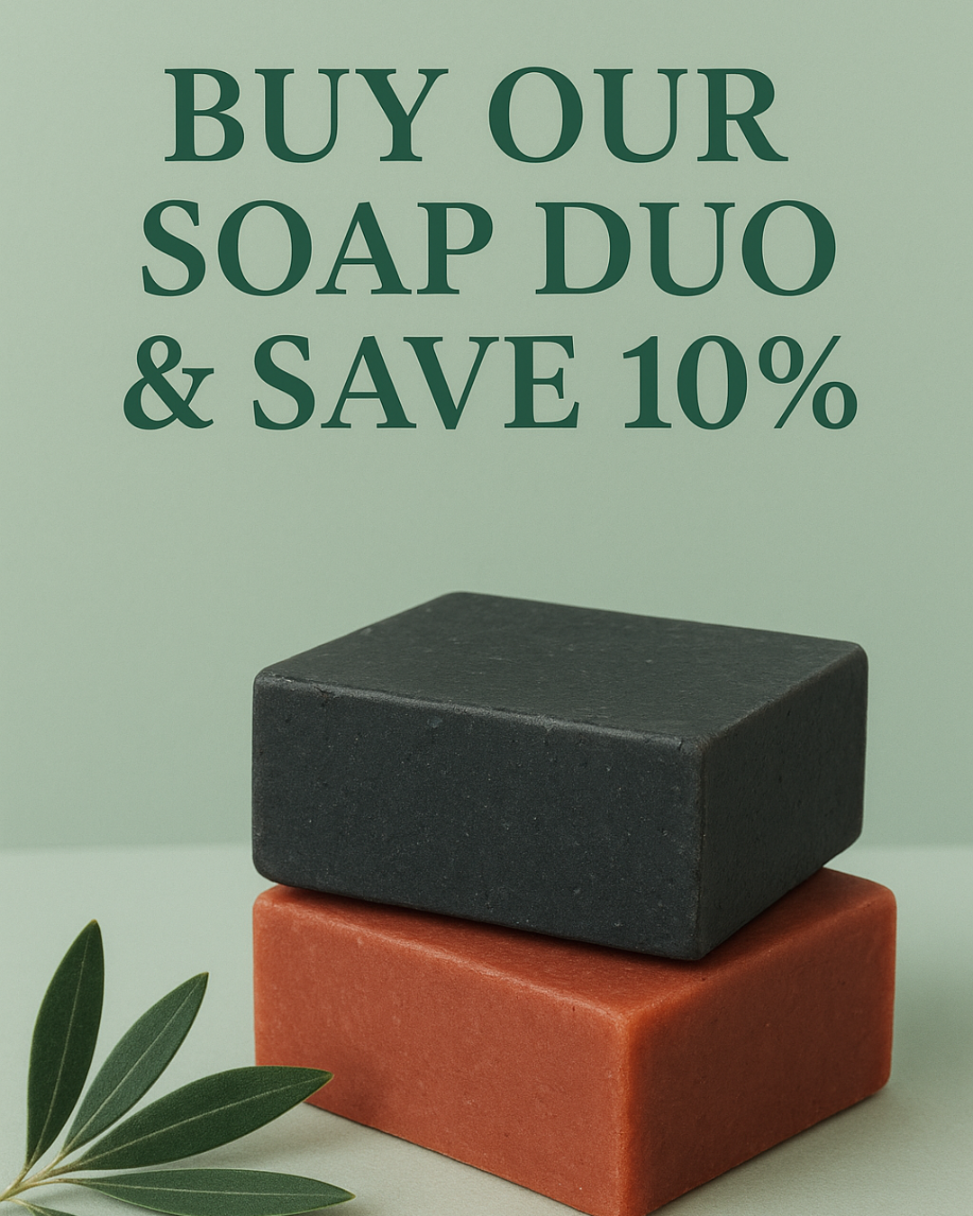 Charcoal  soap  & redsandalwood soap duo